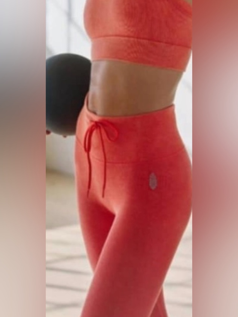 FREE PEOPLE MOVEMENT 
GO TO LEGGINGS
WASHED RED ALERT
size xs-small - Picture 3 of 10